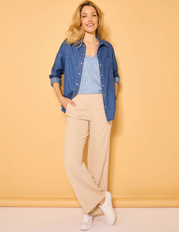 Oversize jeanshemd (stone) Oversize jeanshemd (stone)